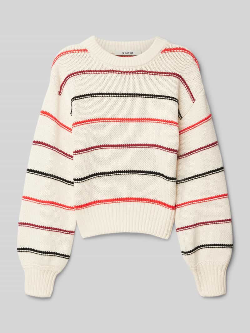 Garcia Gebreide pullover met ronde hals