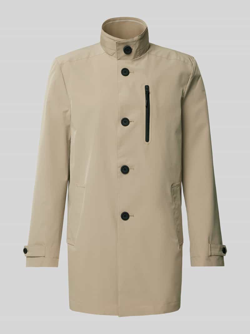 s.Oliver BLACK LABEL Regular fit lange jas met waterafstotende functie en opstaande kraag