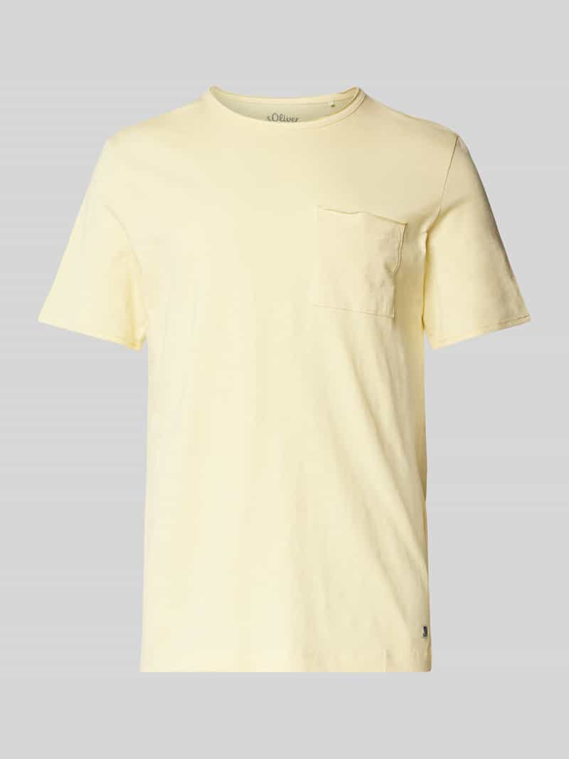 Regular fit T-shirt van puur katoen