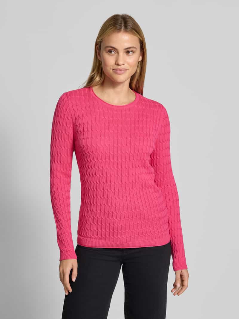 Christian Berg Woman Slim gebreide pullover met kabelpatroon