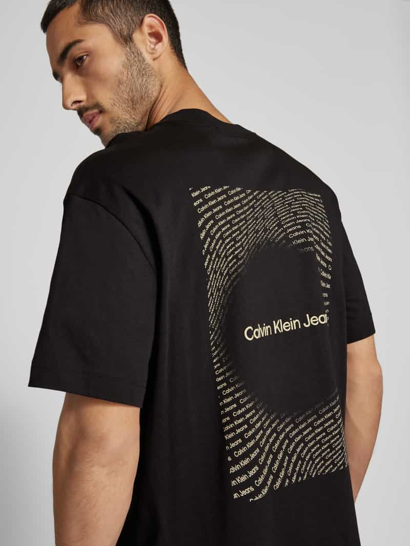 Calvin Klein Jeans T-shirt met labelprint model 'SQUARE FREQUENCY'