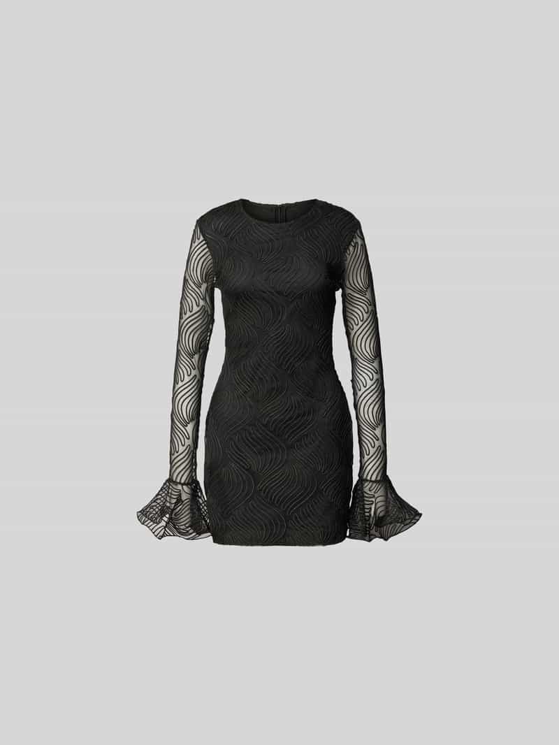 Mini-jurk met ronde hals