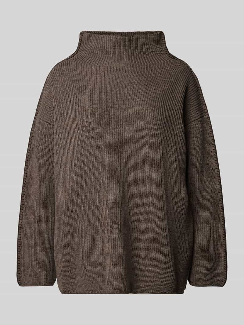 MM Gebreide pullover van scheerwol met structuurmotief model 'FANFARA'