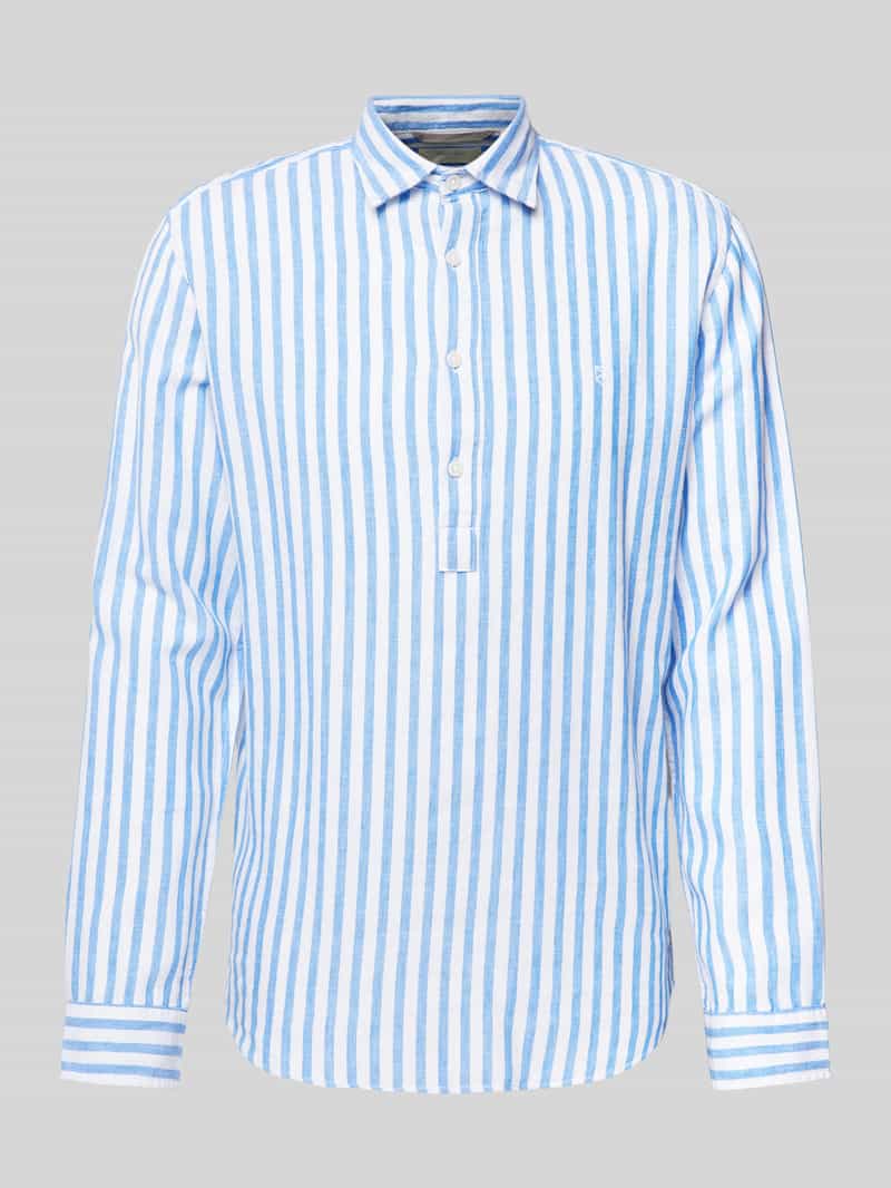 Jack & Jones Premium Regular fit linnen overhemd met kentkraag, model 'MAZE'