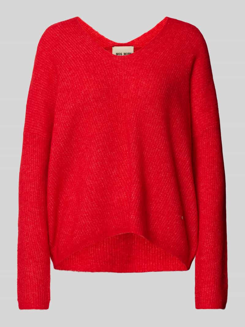 MOS MOSH Gebreide pullover met V-hals model 'THORA'