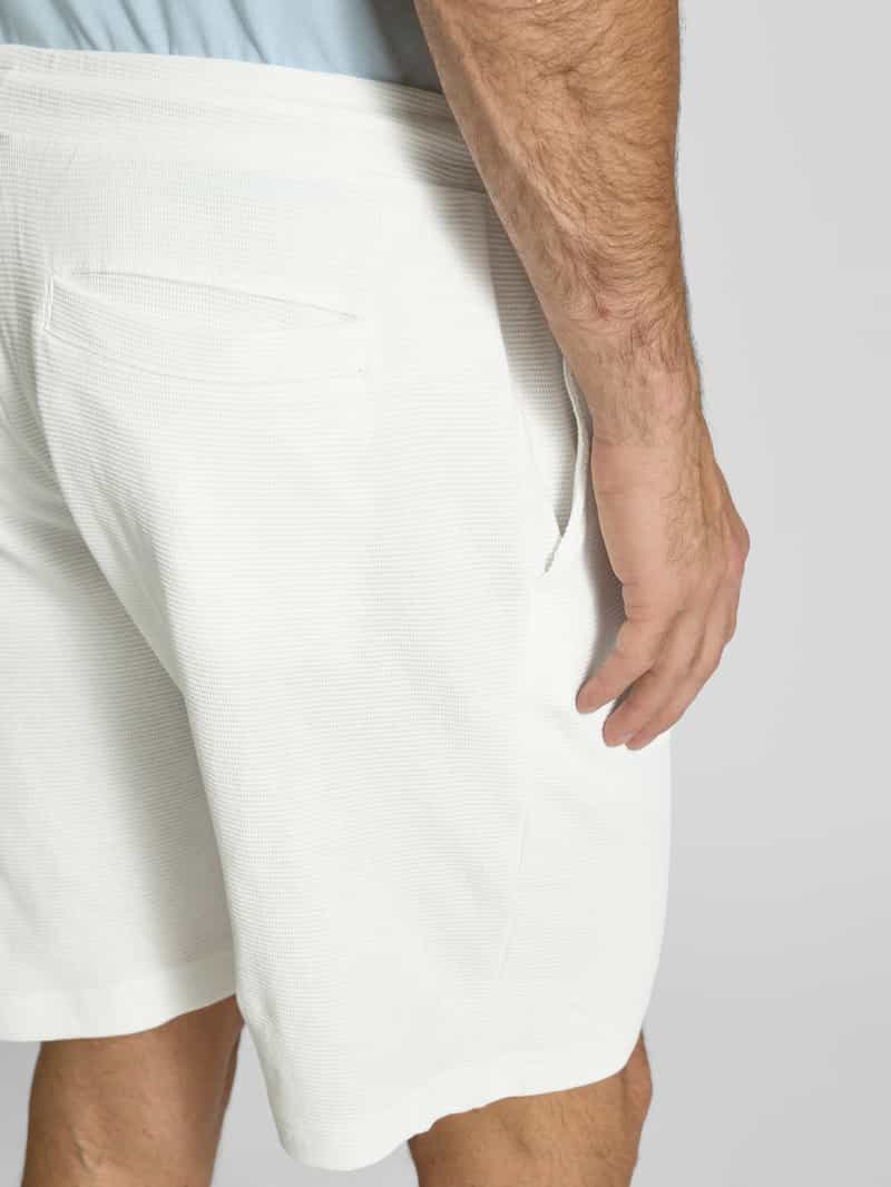 Christian Berg Men Short met structuurmotief en elastische band