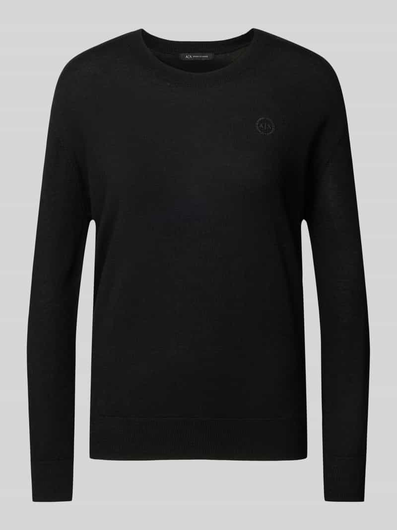 Armani Exchange Gebreide pullover met ronde hals