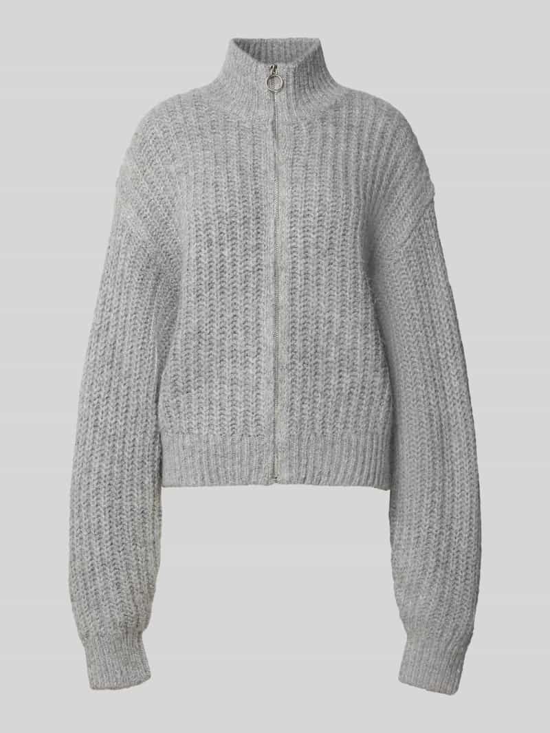 Review Gebreid jack met opstaande kraag en ritssluiting