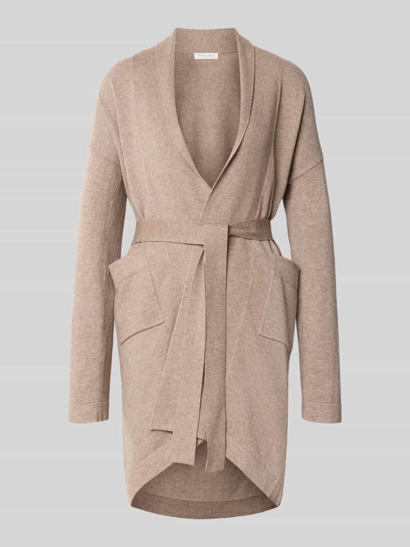 Christian Berg Woman cardigan van viscosemix met strikceintuur