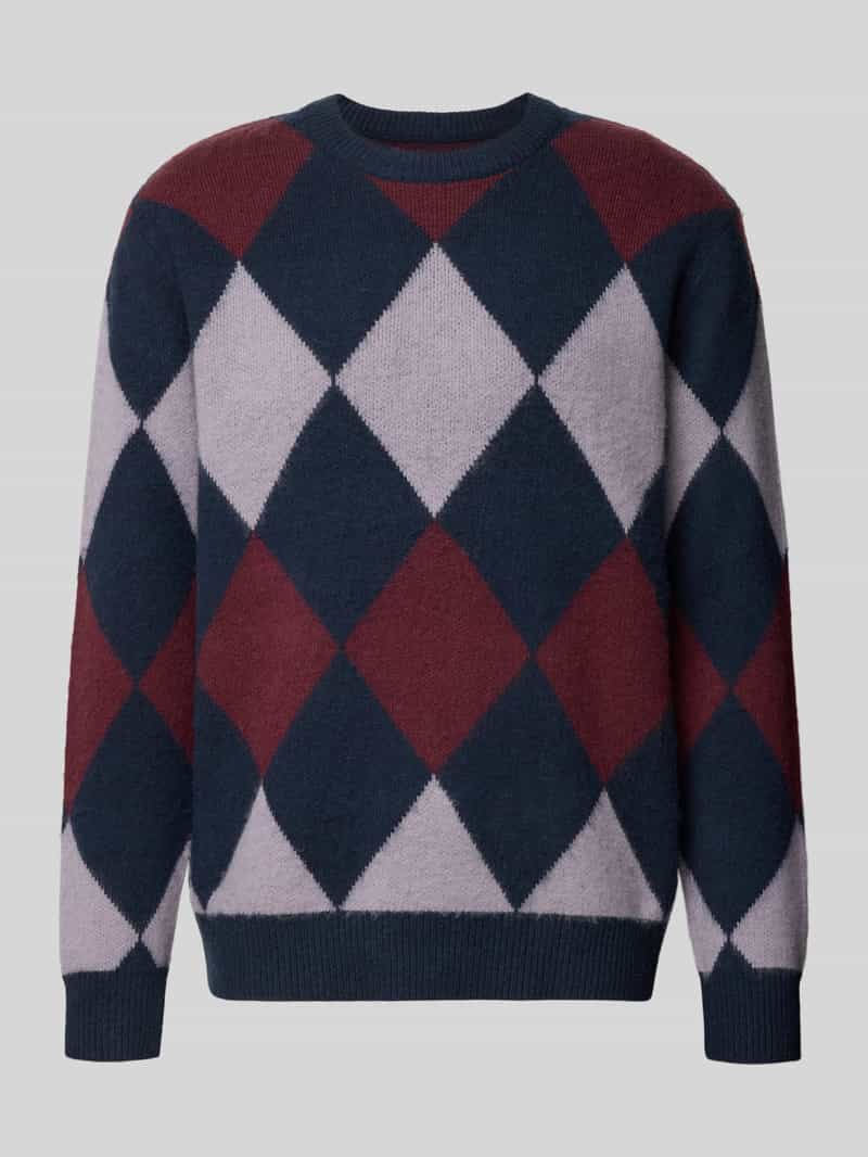 Wood Gebreide pullover met ribboorden model 'Jan'