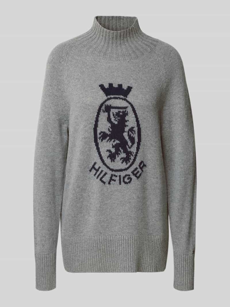 Tommy Hilfiger Regular fit gebreide pullover van een mix van wol en katoen