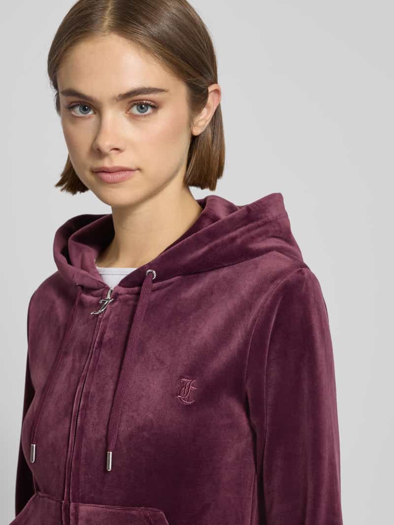 Juicy Couture Sweatjack met logostitching model 'ROBERTSON'