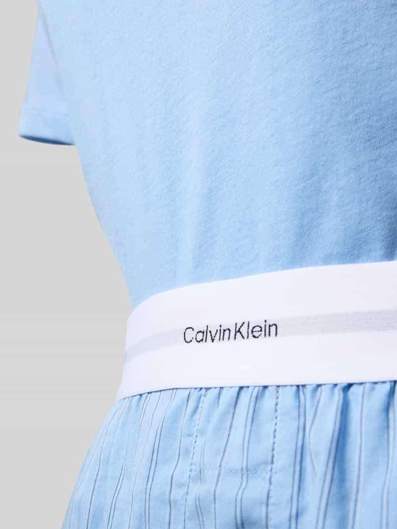 Calvin Klein Underwear Regular fit pyjama met logostitching model 'Poplin'