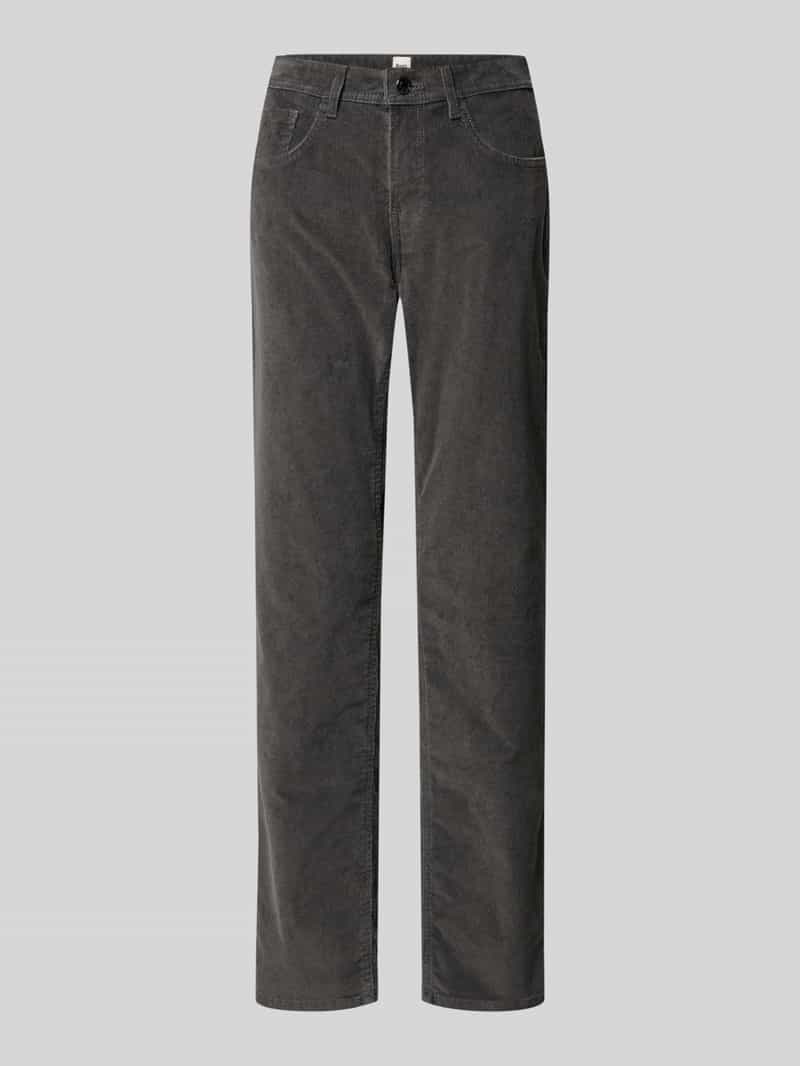 BRAX Slim fit corduroy broek in 5-pocketmodel model 'Carola'