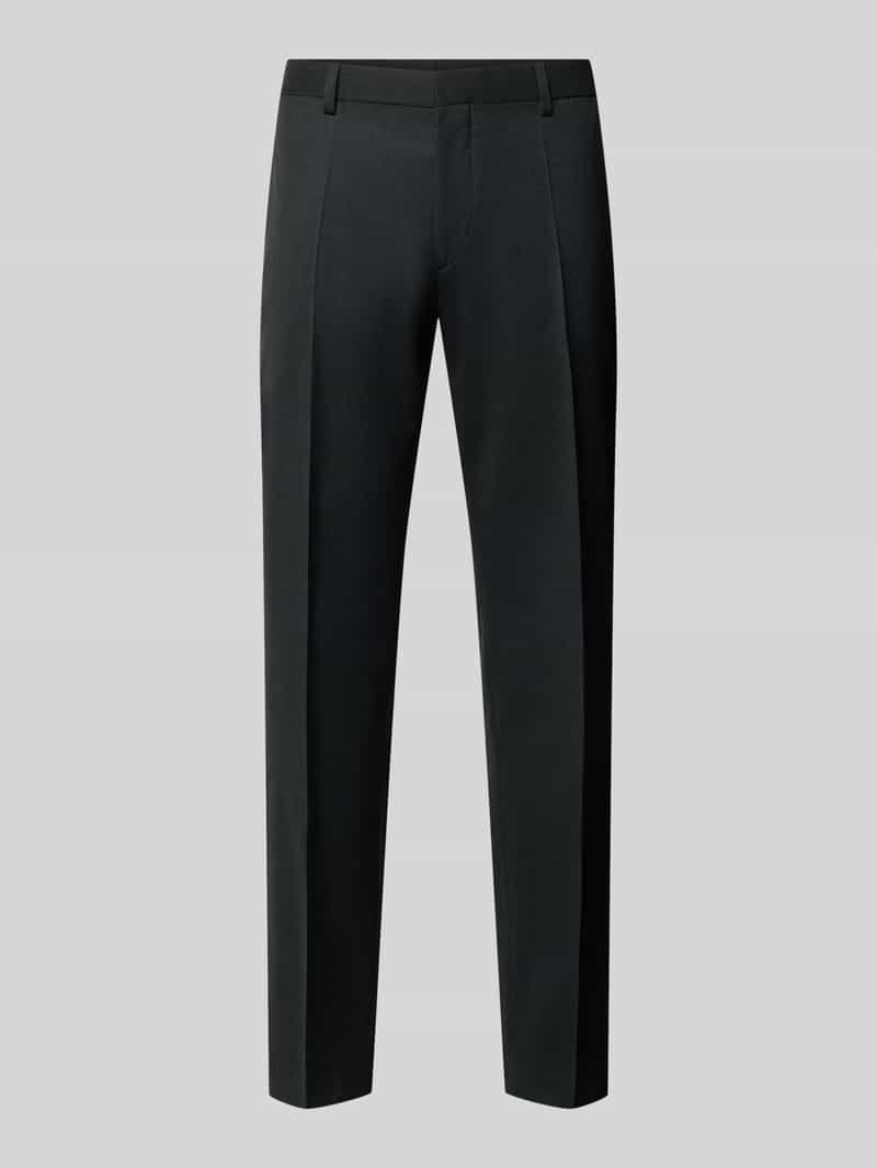 Boss Regular waist zakelijke broek van wol met bandplooi
