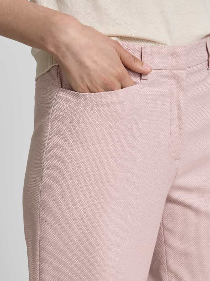 MORE & MORE Regular fit stoffen broek met structuurmotief