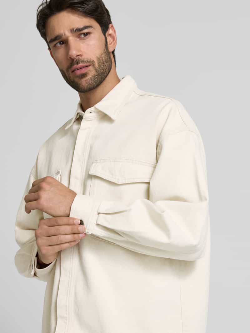 American vintage Regular fit vrijetijdsoverhemd met paspelzakken op de borst model 'SNOPDOG'