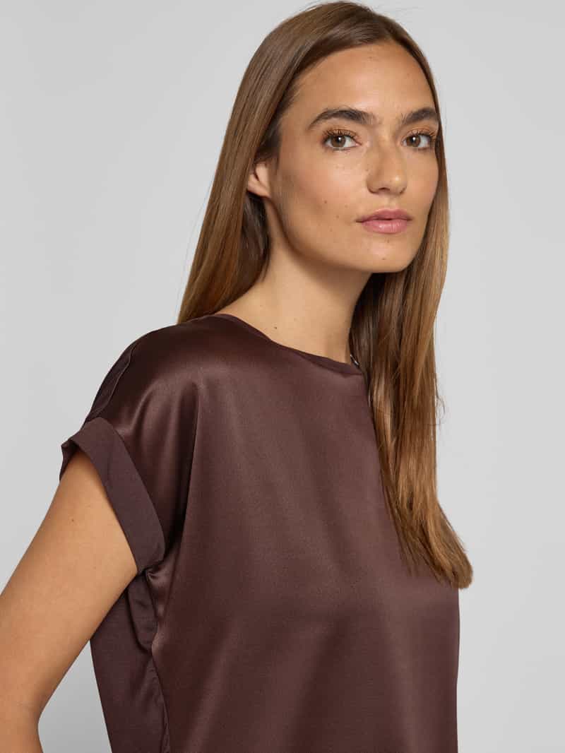 Christian Berg Woman T-shirt met geribde ronde hals