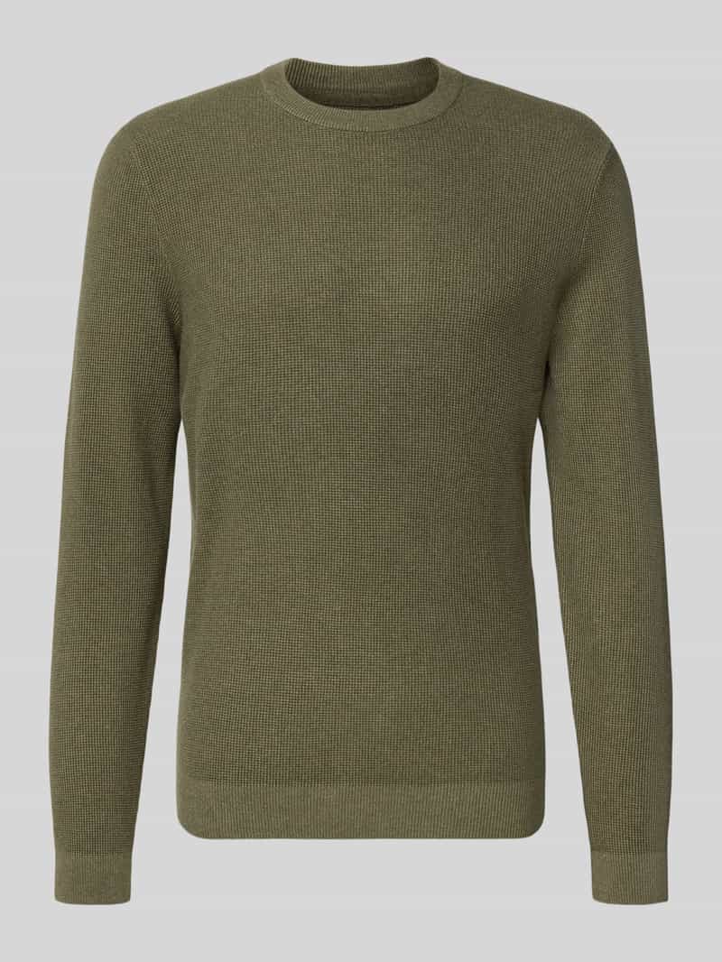 Gebreide pullover met ribboorden