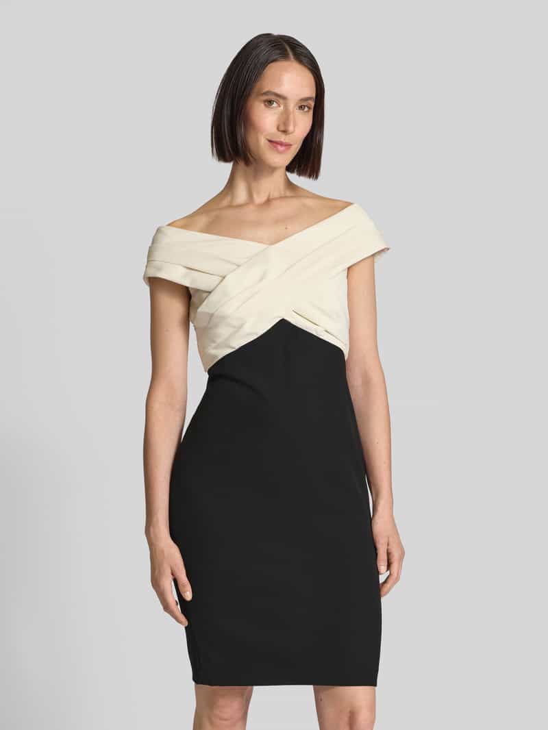Lauren Ralph Lauren Cocktailjurk in wikkellook, model 'Irene' zwart, foto 3