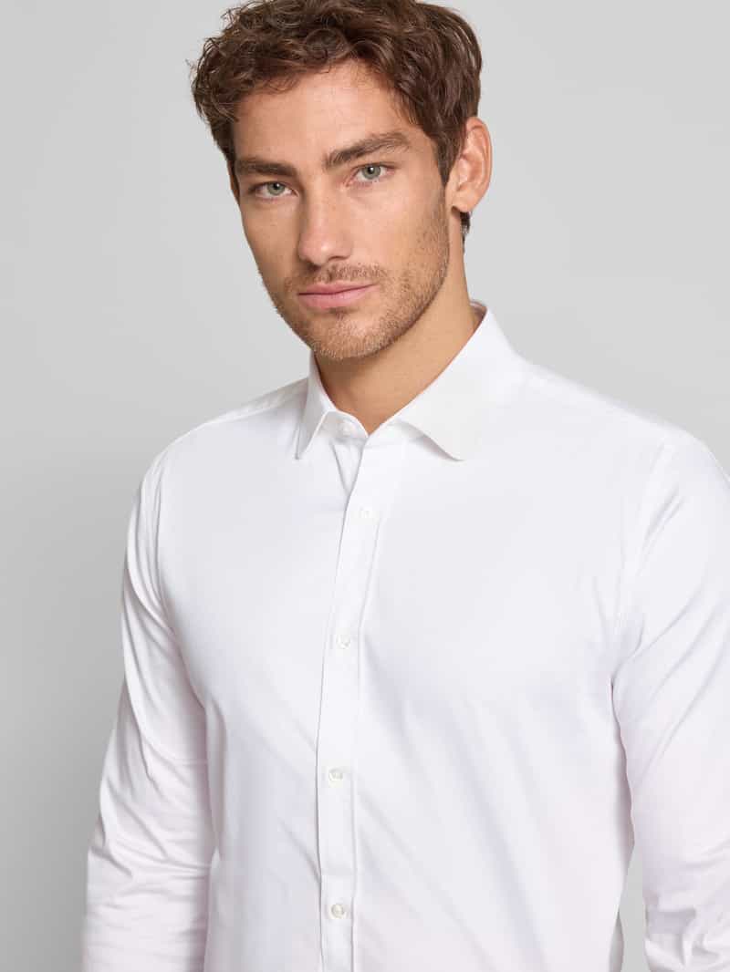 HUGO Slim fit zakelijk overhemd met kentkraag model 'Emerson'