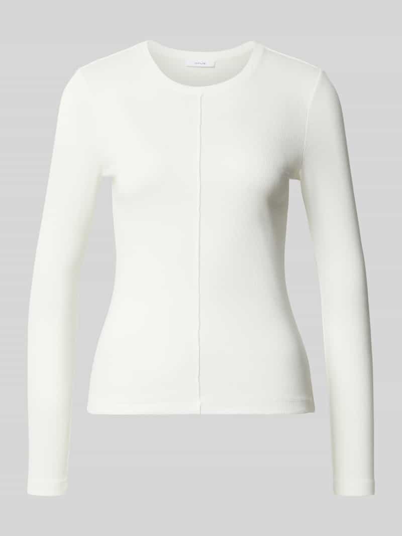 Opus Shirt met lange mouwen in riblook model 'Sadalie'