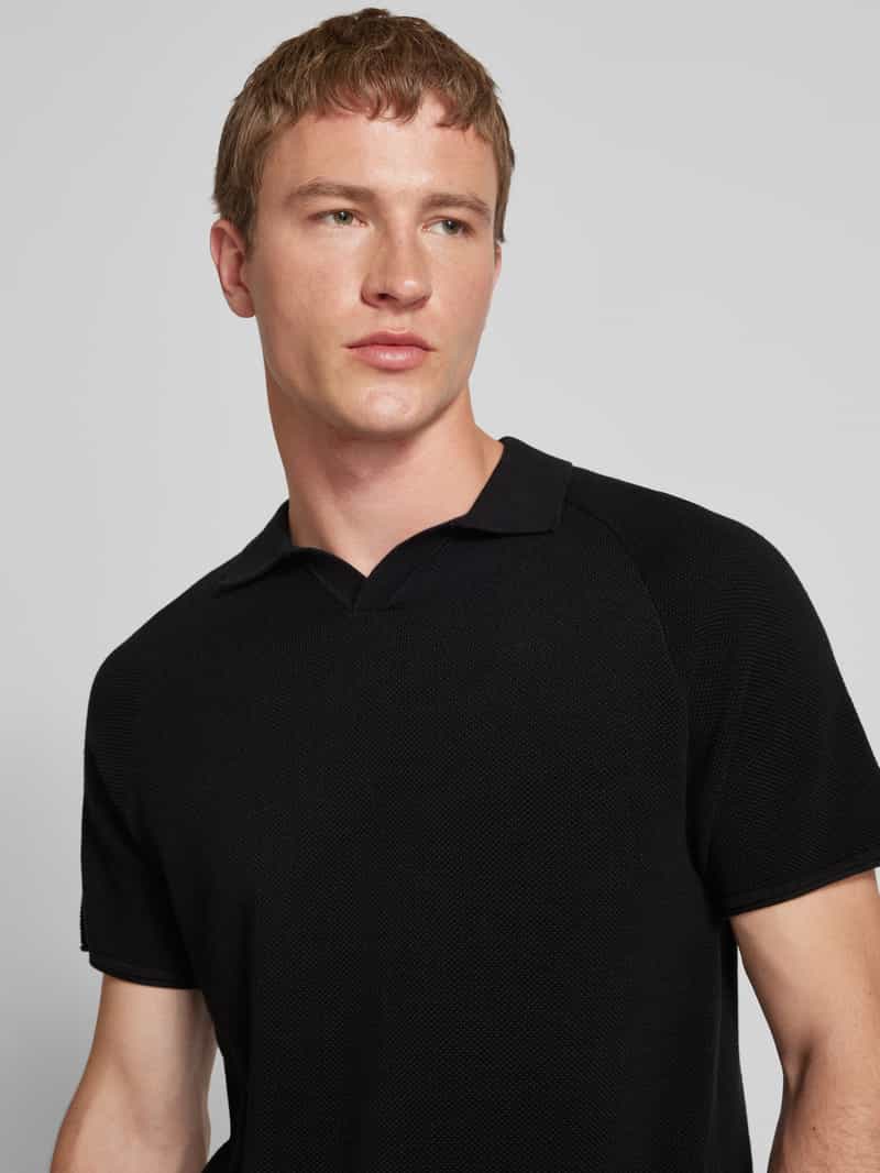 jack & jones Slim fit poloshirt met structuurmotief model 'HILL KNIT'
