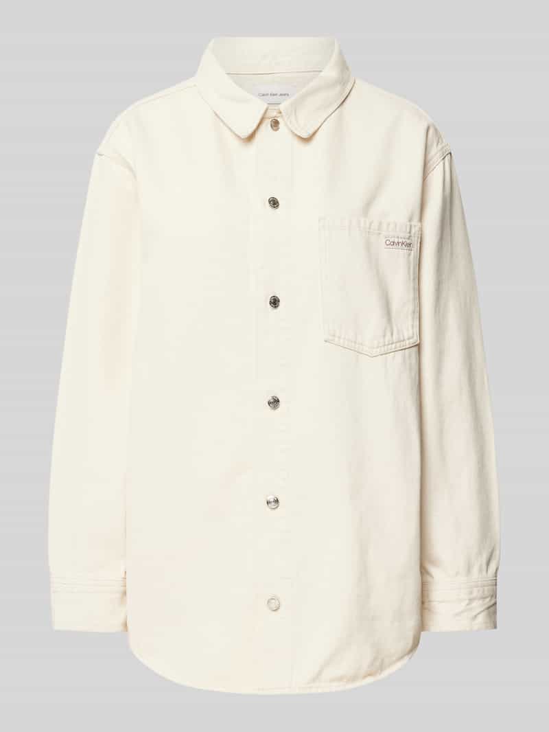 Calvin Klein Jeans Regular fit overhemdjack met borstzak