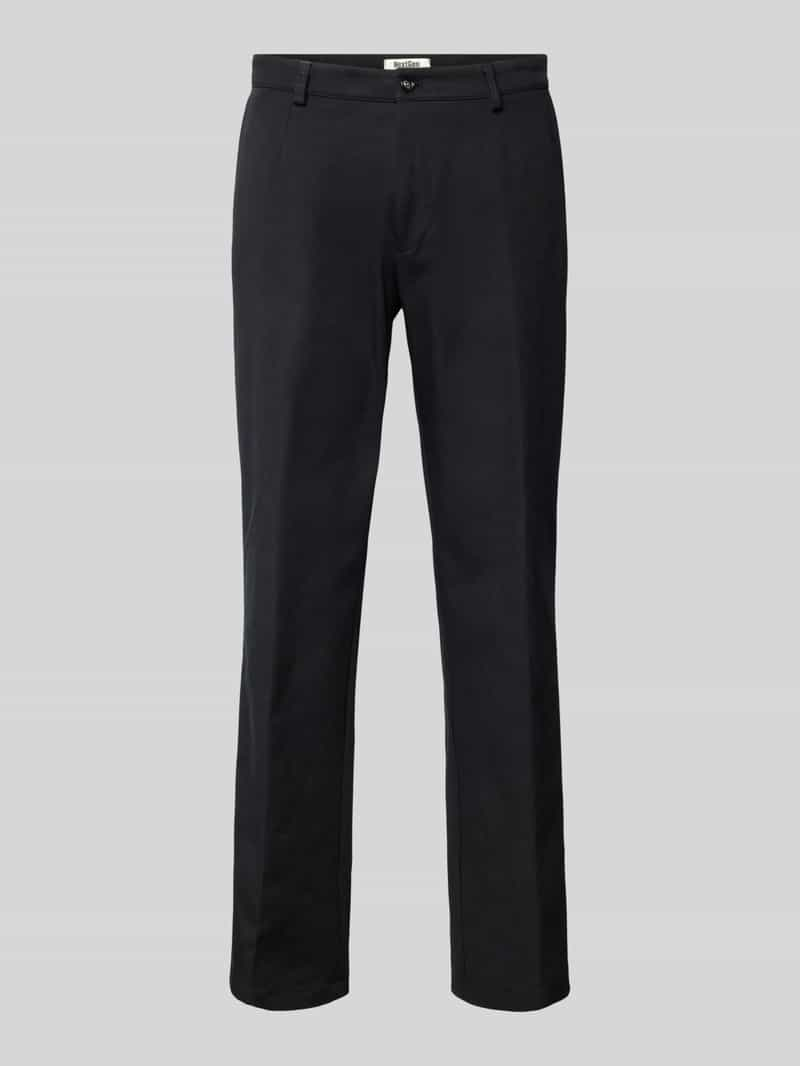 CG - Club of Gents Straight leg pantalon met bandplooien, model 'Ole'