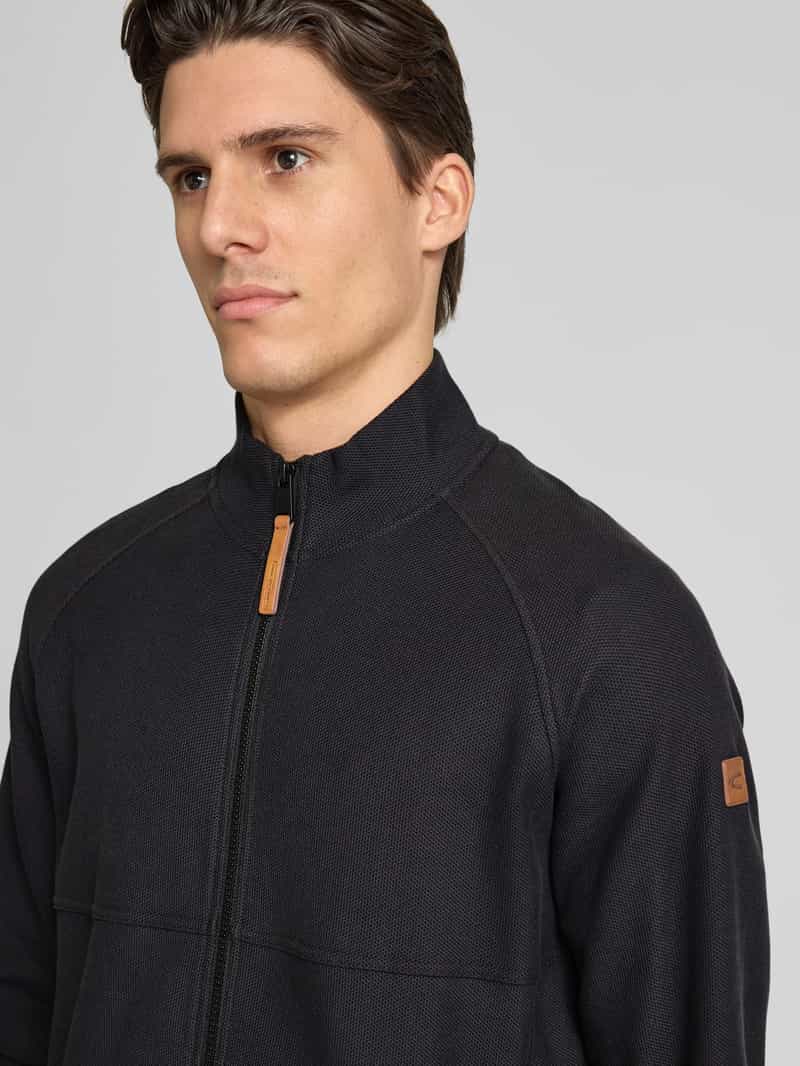 camel active Gebreid vest met opstaande kraag