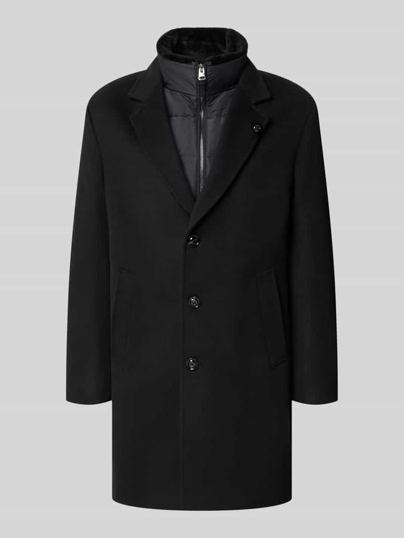 Regular fit lange jas van wolmix model 'Morris'
