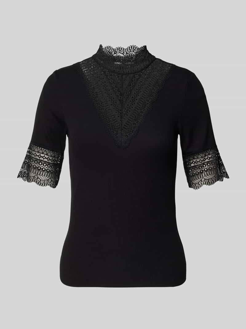 Only Kanten shirt ONLTILDE HIGHNECK S/S TOP JRS NOOS