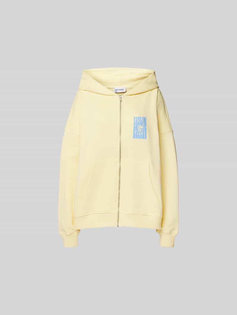 oversized sweatjack met labelprint