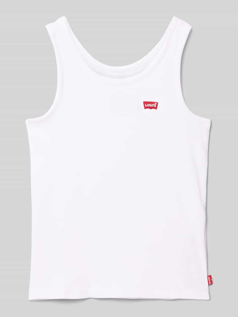 Levi s Kids Top met bandjes in riblook met labelstitching