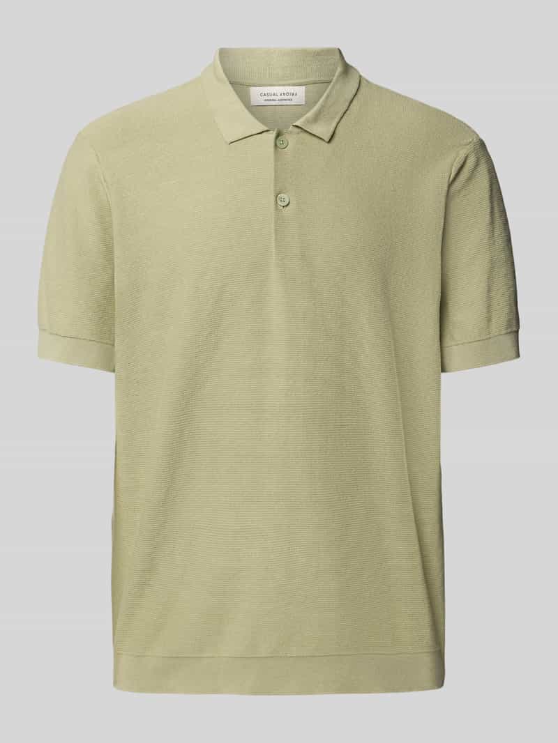 casual friday Relaxed fit poloshirt met structuurmotief model 'EDWARD'