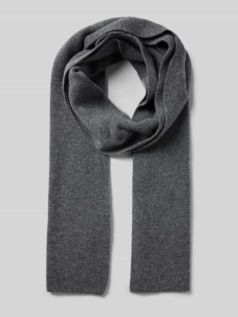 Knowledge Cotton Apparel Wollen sjaal met labeldetail