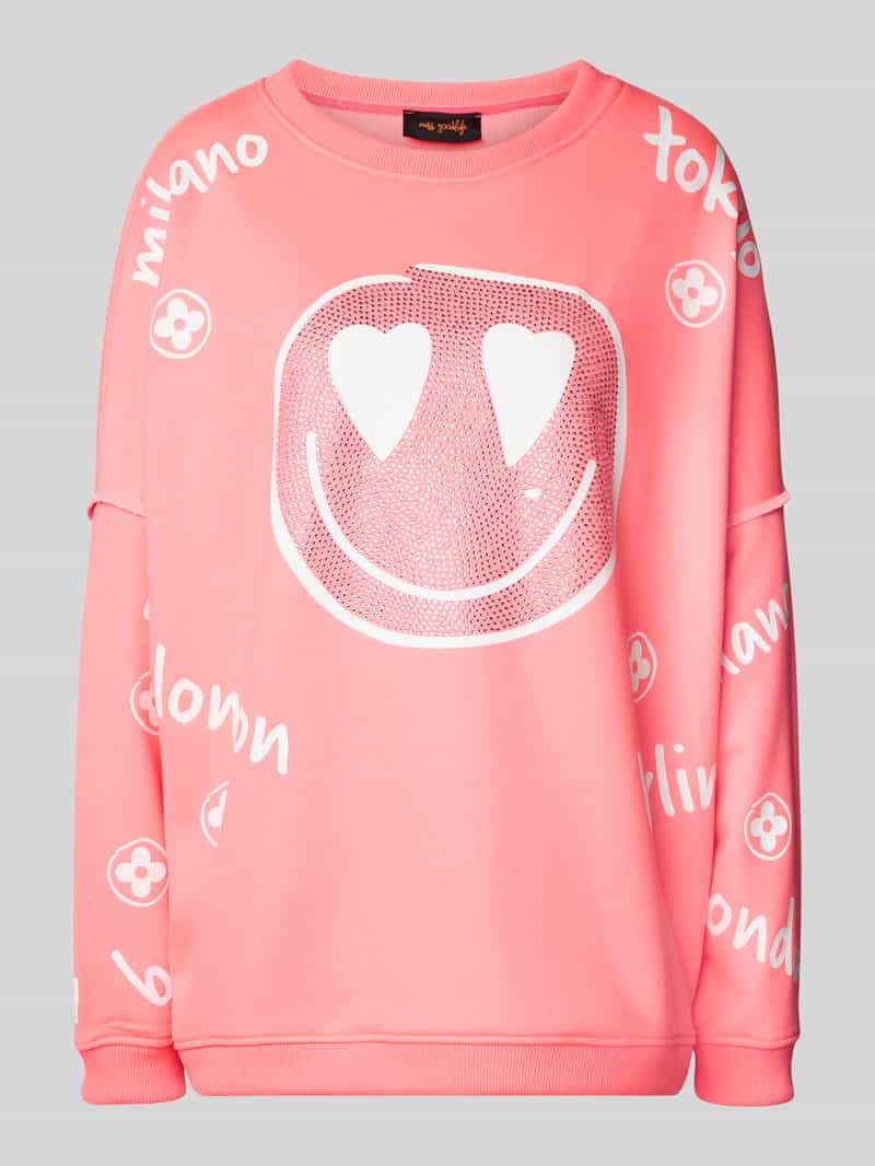 miss goodlife Oversized sweatshirt met siersteentjes