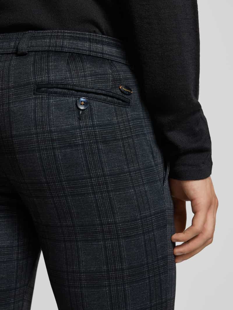 Bugatti Slim fit stoffen broek met tunnelkoord
