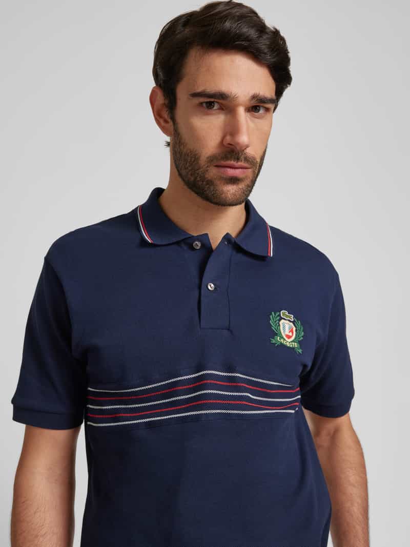 Lacoste Classic fit poloshirt met labelstitching