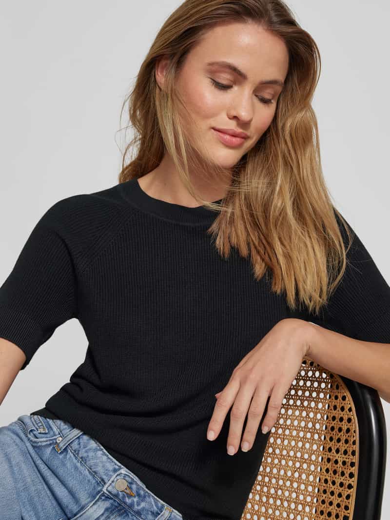 Selected Femme Gebreid shirt met ronde hals model 'SLFELINNA'
