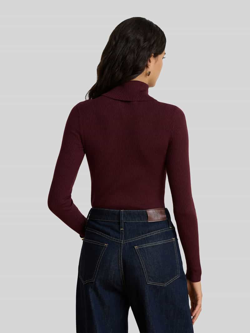Lauren Ralph Lauren Slim fit coltrui van mix van katoen en modal