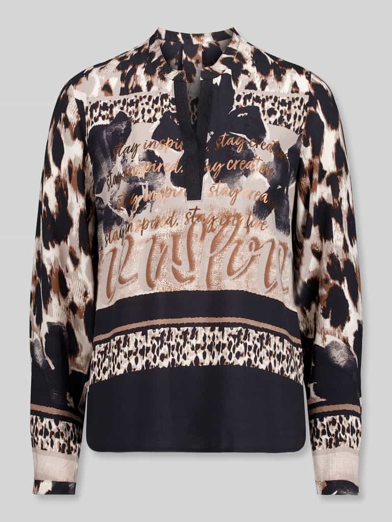 Regular fit blouse met lange mouwen van pure viscose
