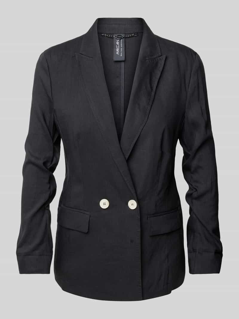 Marc Cain Linnen blazer met reverskraag