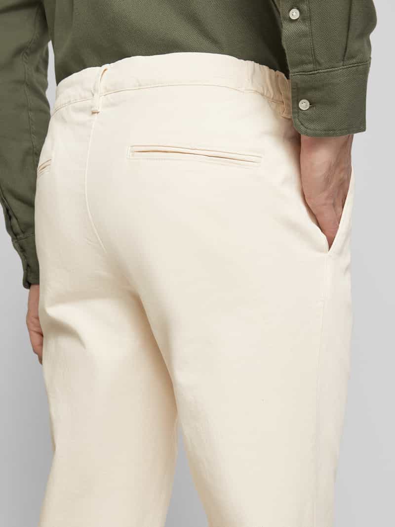 Profuomo Regular fit bandplooibroek met riemlussen