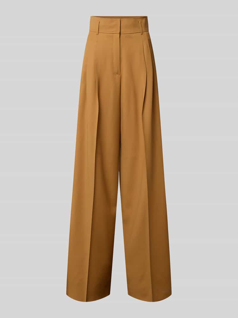 Wide leg pantalon van zuivere scheerwol model 'SERIO'