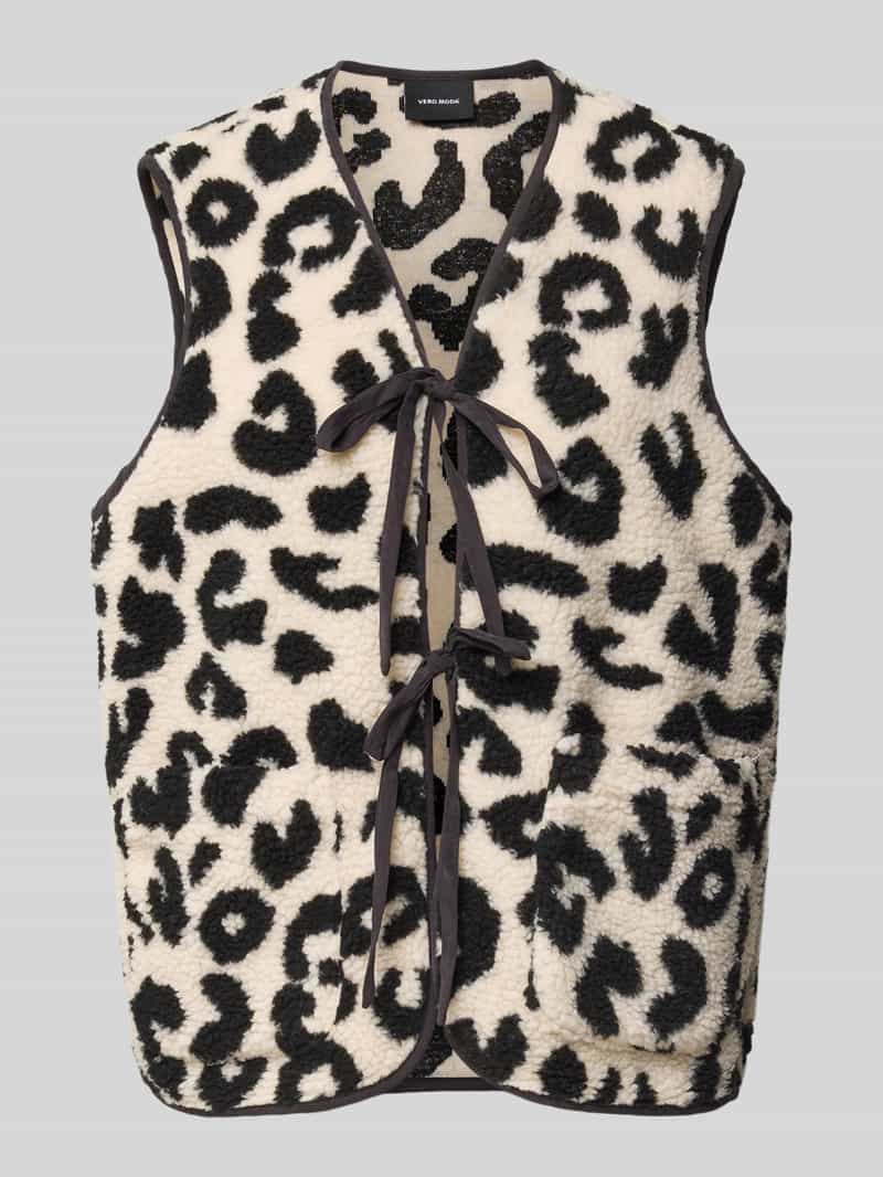 Vero Moda Regular fit gilet in teddybontlook model 'CLEO'