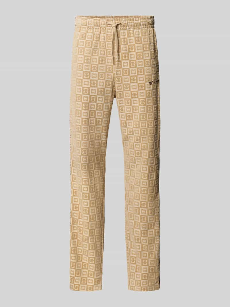 straight fit sweatpants met labelstitching