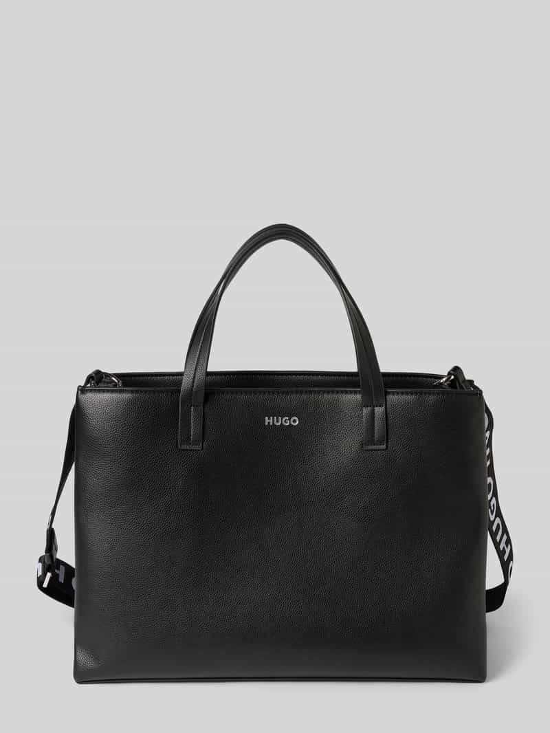 HUGO Handtas met labelprint model 'BEL'