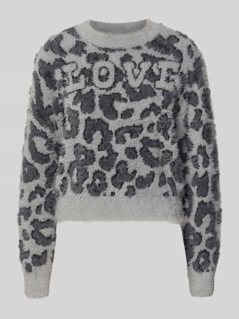 Vero Moda Regular fit gebreide pullover met all-over motief model 'JUNGLE'