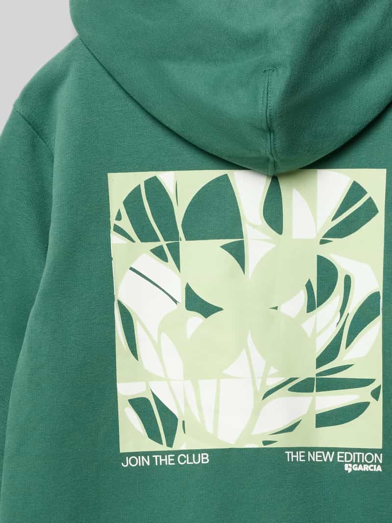 Garcia Regular fit hoodie met logopatch